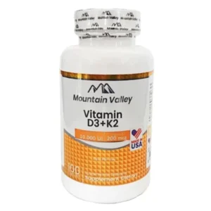 Vitamina D3 de 10.000 UI + K2 de 200 mcg